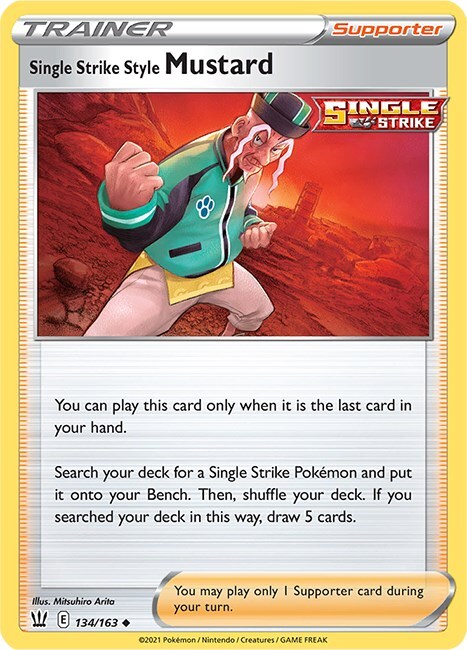 Single Strike Style Mustard Card Front