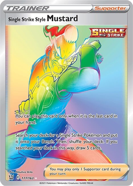 Single Strike Style Mustard Card Front