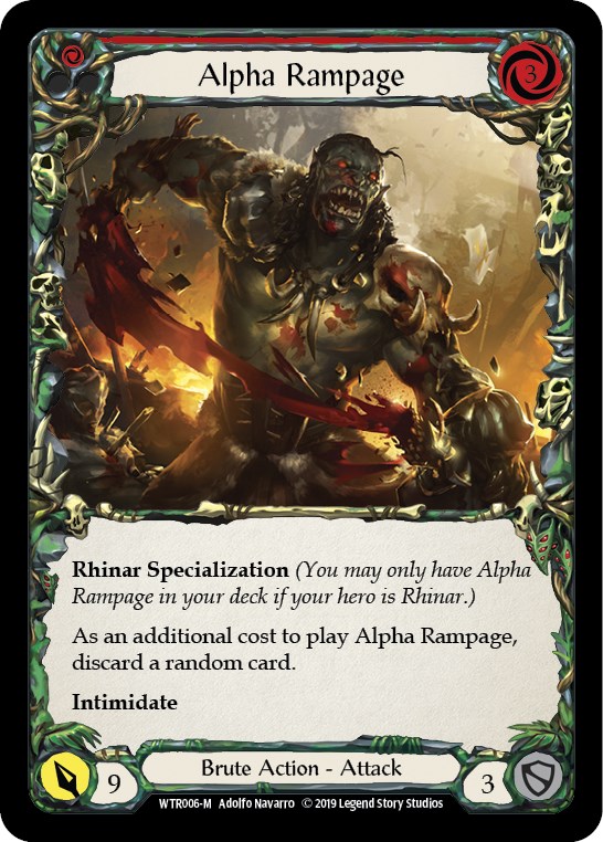 Alpha Rampage Welcome to Rathe - Unlimited | Flesh and Blood | CardTrader