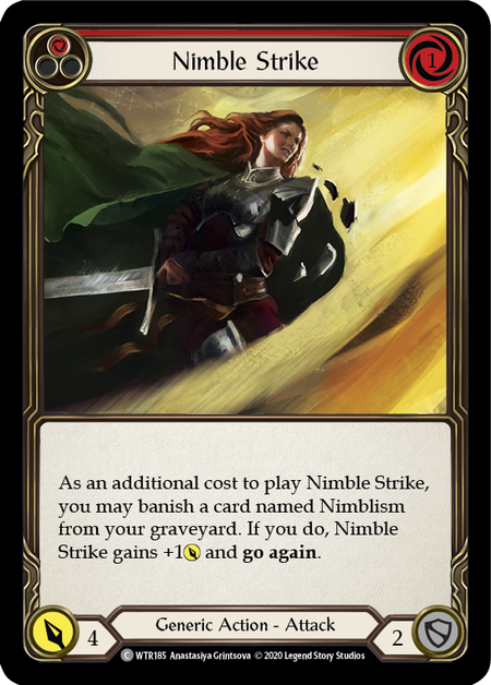 Nimble Strike (Red) Card Front