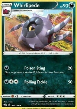 Whirlipede [Poison Sting | Rolling Tackle] Card Front