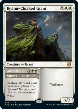 Realm-Cloaked Giant // Gettare Via Card Front