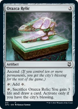 Reliquia di Orazca Card Front