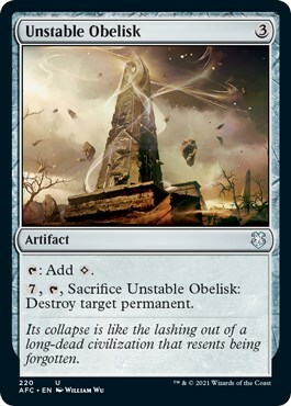 Obelisco Instabile Card Front