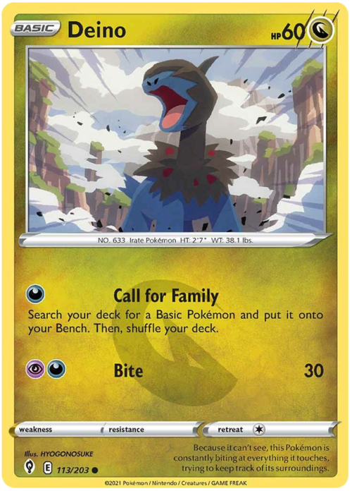 Deino [Call for Family | Bite] Card Front