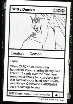 Witty Demon Card Front