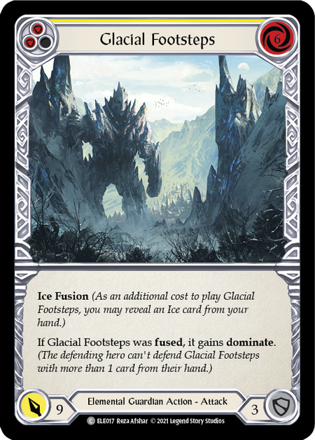 Glacial Footsteps (Yellow) Card Front