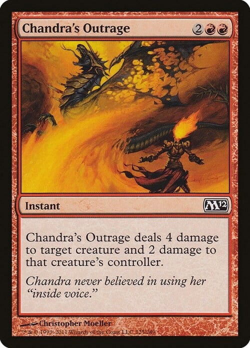 Indignación de Chandra Frente