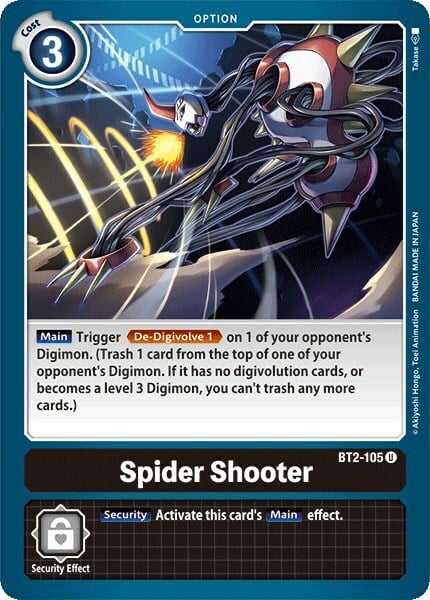 Spider Shooter Card Front