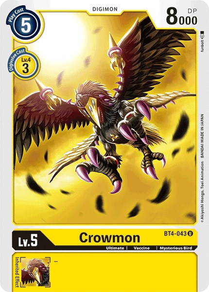 Crowmon Bt Great Legend Digimon Cardtrader