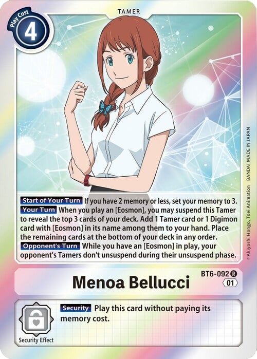 Menoa Bellucci Card Front