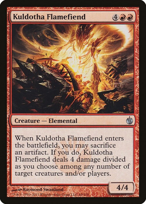 Demone di Fiamme di Kuldotha Card Front