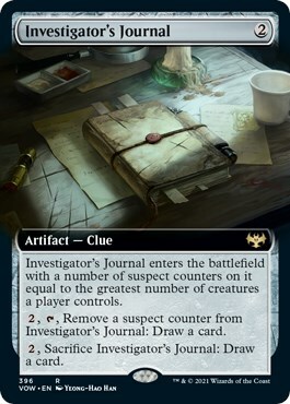 Investigator's Journal Card Front