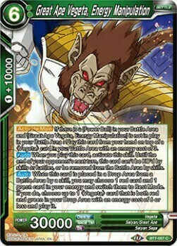 Great Ape Vegeta, Energy Manipulation Card Front