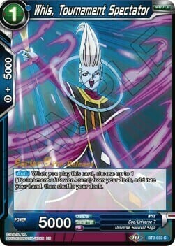Whis, Tournament Spectator Card Front