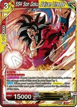 SS4 Son Goku, Saiyan Lineage Card Front