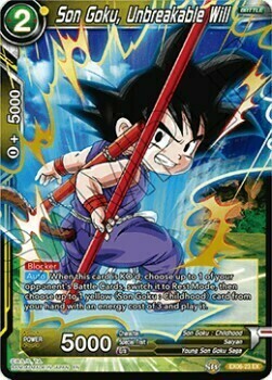 Son Goku, Unbreakable Will Card Front