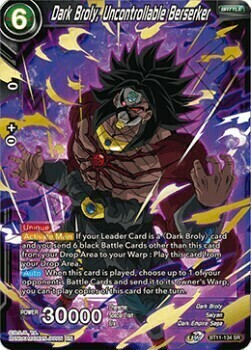 Dark Broly, Uncontrollable Berserker Frente