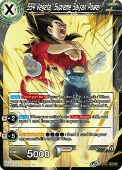 SS4 Vegeta, Supreme Saiyan Power Card Front