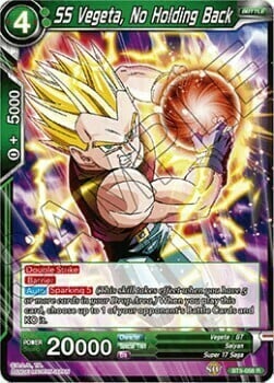 SS Vegeta, No Holding Back Card Front