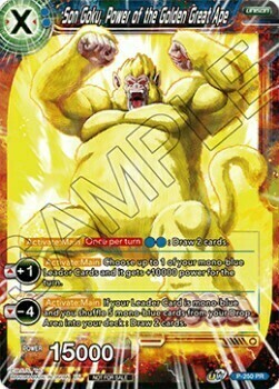 Son Goku, Power of the Golden Great Ape Card Front