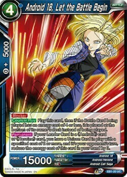 Android 18, Let the Battle Begin Frente