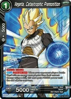 Vegeta, Catastrophic Premonition Card Front