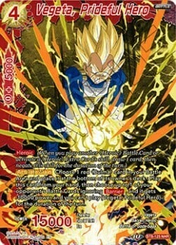 Vegeta, Prideful Hero Card Front