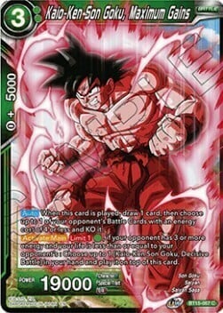 Kaio-Ken Son Goku, Maximum Gains Card Front