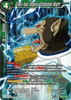 Great Ape Vegeta, Embodied Might Card Front
