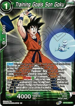 Training Goals Son Goku Card Front