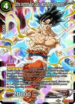 Ultra Instinct Son Goku, Monumental Presence Frente