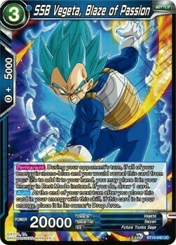 SSB Vegeta, Blaze of Passion Card Front