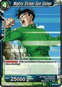 Mighty Striker Son Gohan Card Front