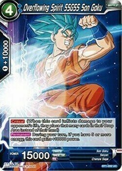 Overflowing Spirit SSGSS Son Goku Card Front