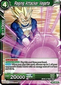 Raging Attacker Vegeta Card Front