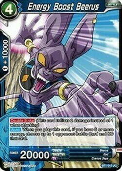 Energy Boost Beerus Card Front