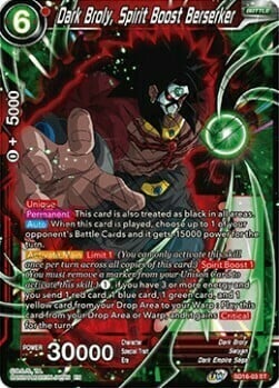 Dark Broly, Spirit Boost Berserker Card Front