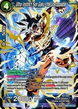 Ultra Instinct Son Goku, the Unstoppable Card Front