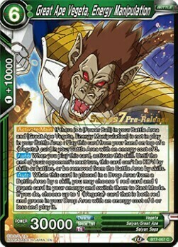 Great Ape Vegeta, Energy Manipulation Card Front