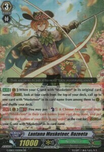Lantana Musketeer, Rozeeta Card Front