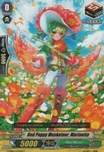 Red Poppy Musketeer, Marinetta [G Format] Card Front