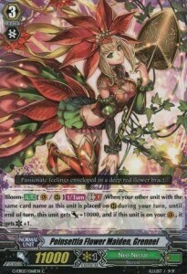 Poinsettia Flower Maiden, Grennel Card Front