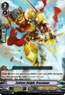 Zealous Knight, Gracianus [V Format] Card Front