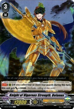 Knight of Vigorous Strength, Belanus Card Front