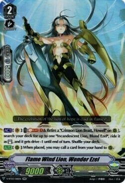 Flame Wind Lion, Wonder Ezel [V Format] Frente