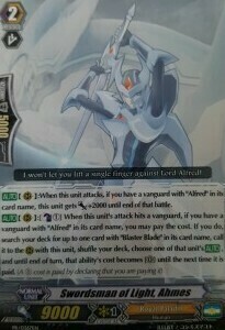 Swordsman of Light, Ahmes Card Front