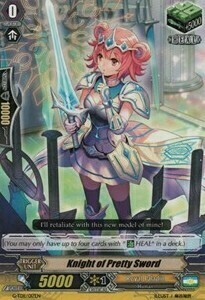 Knight of Pretty Sword Card Front