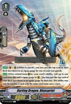 Darting Dragon, Bluesprint [V Format] Card Front
