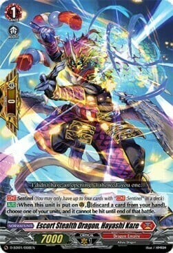 Escort Stealth Dragon, Hayashi Kaze [D Format] Card Front